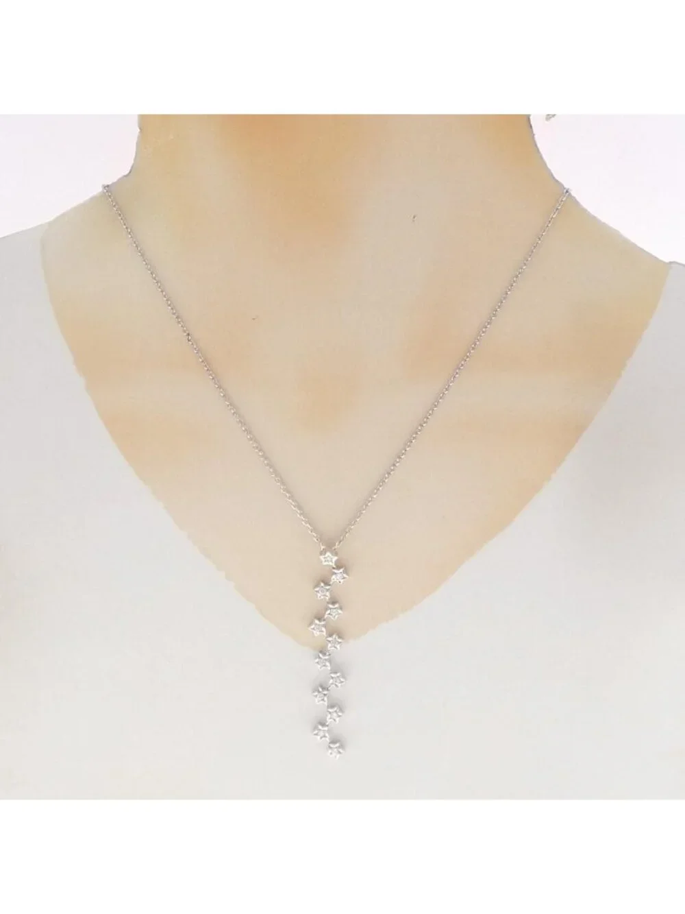 Chanel Star Necklace White Gold